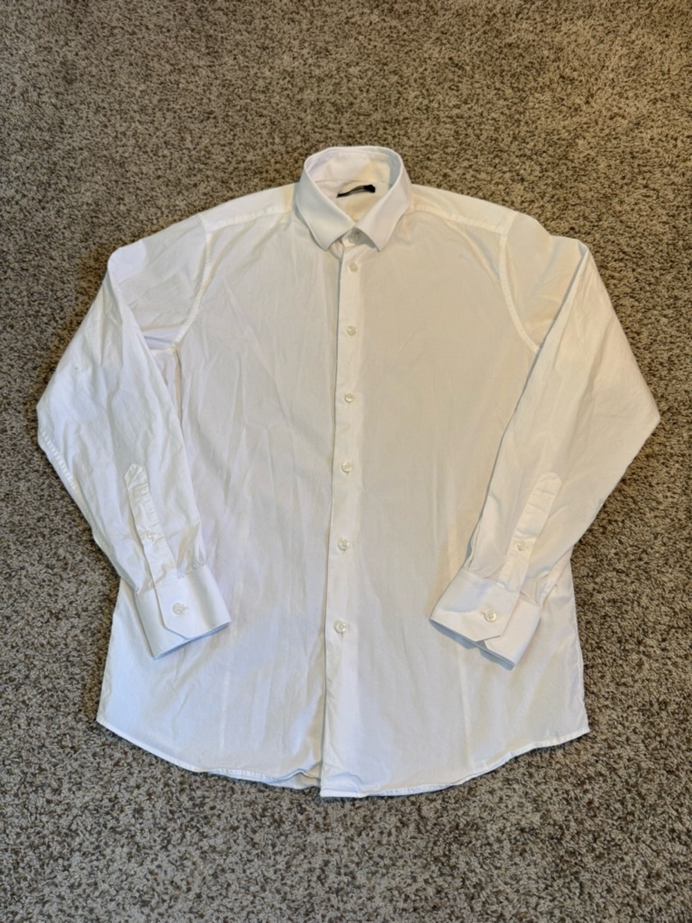 Cavelli Class White Men's Dress Shirt - Tailored Long Sleeve - Size 16